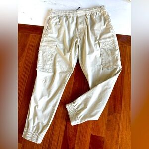ZARA Men’s Cargo Pants joggers Elastic Band adjustable drawstring Waist Size 36